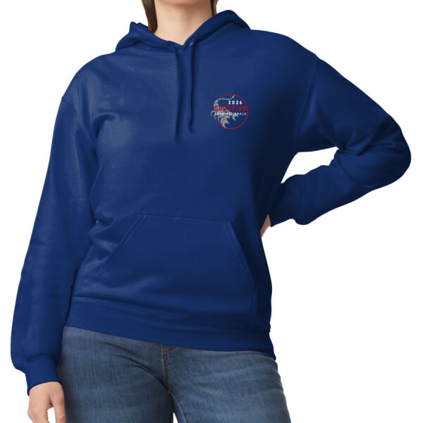 Unisex Adult Hoodie - Black & Navy Thumbnail